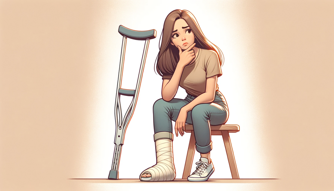 girl with crutches